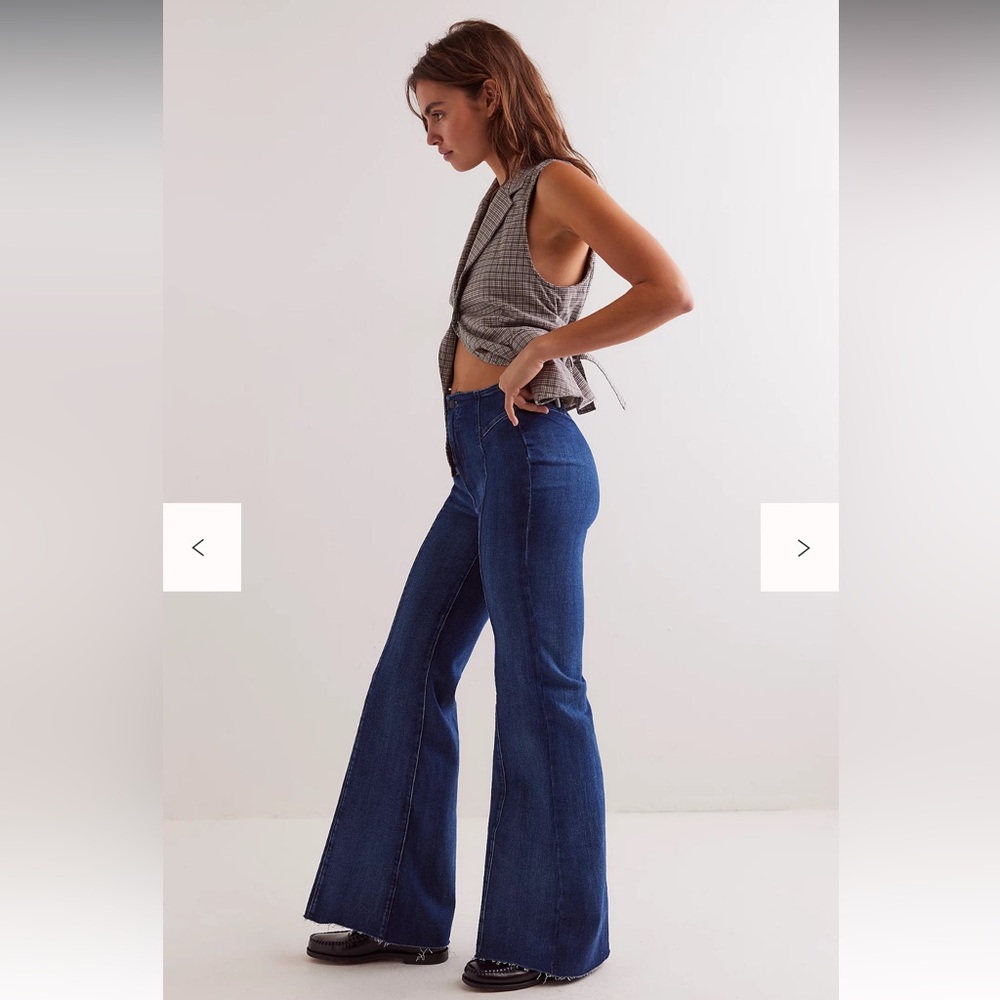 Free People CRVY Wild Honey Denim in Night Sky size 29